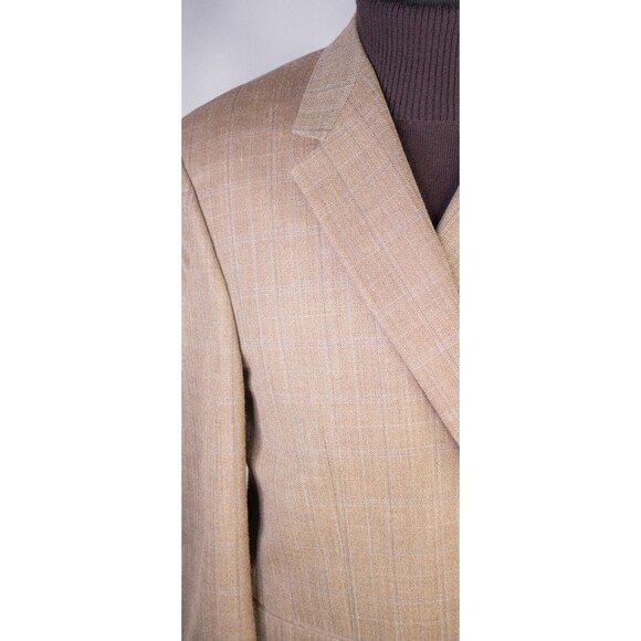 Ralph Lauren Mens Beige Herringbone 2 Button Sport Coat Blazer Jacket Sz 48R EUC - Picture 5 of 13